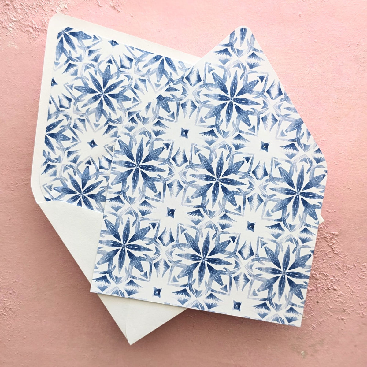 Blue Mediterranean Tile Envelope Liners (set of 10) – fioribelle