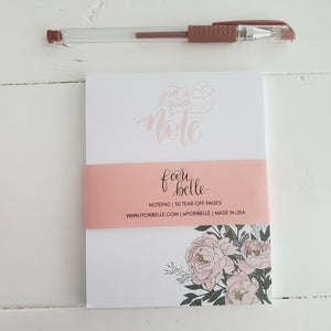 just a quick note floral writing pad by fioribelle