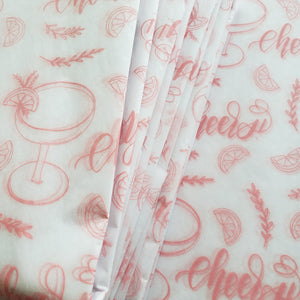 wedding gift pink cheers tissue paper