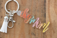 Load image into Gallery viewer, dog mom clear acrylic keychain by fioribelle