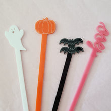 Load image into Gallery viewer, halloween party decor ideas - cute and spooky swizzle sticks by fioribelle