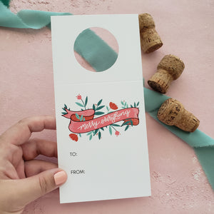 wine lover christmas gift - merry everything wine bottle gift tag by fioribelle