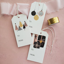 Load image into Gallery viewer, modern christmas tree gift tags set of 8 by fioribelle