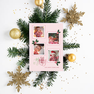 merry and bright modern calligraphy christmas cards by fioribelle
