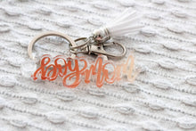 Load image into Gallery viewer, boy mom clear acrylic keychain by fioribelle