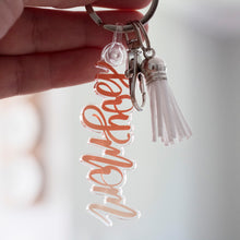 Load image into Gallery viewer, boy momo clear acrylic keychain for mothers day