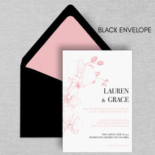 Load image into Gallery viewer, black tie wedding invitations by fioribelle