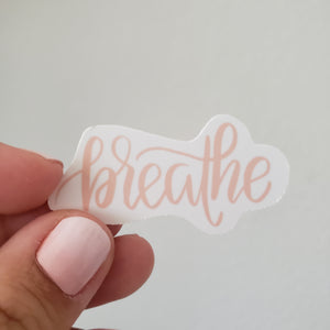 calligraphy breathe self-care sticker by fioribelle