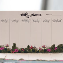 Load image into Gallery viewer, tropical leaves weekly desk planner notepad by fioribelle