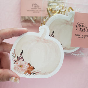 fall wedding paper die cut place cards by fioribelle