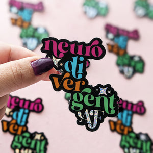 colorful neurodivergent vinyl sticker