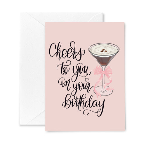 Espresso Martini Birthday Greeting Card