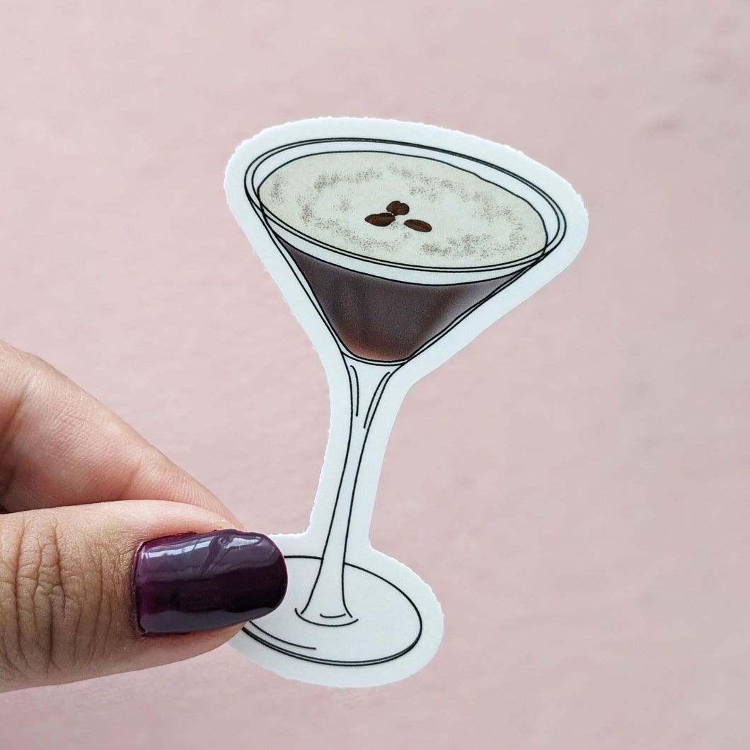 espresso martini cocktail vinyl sticker