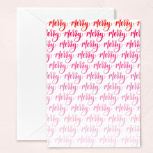 Load image into Gallery viewer, Ombre Pink Merry Greeting Card