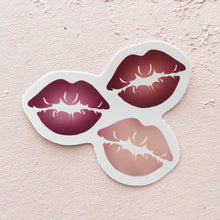 Load image into Gallery viewer, three kisses vinyl sticker