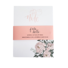 Load image into Gallery viewer, small notepad with blush peonies by fioribelle