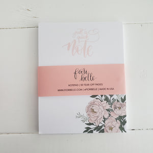 blush floral notepad by fioribelle