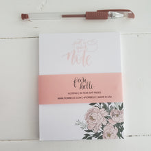Load image into Gallery viewer, just a quick note floral writing pad by fioribelle
