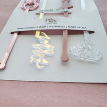 Load image into Gallery viewer, bridal shower gifts  and bar cart decor - mrs acrylic drink stirrers