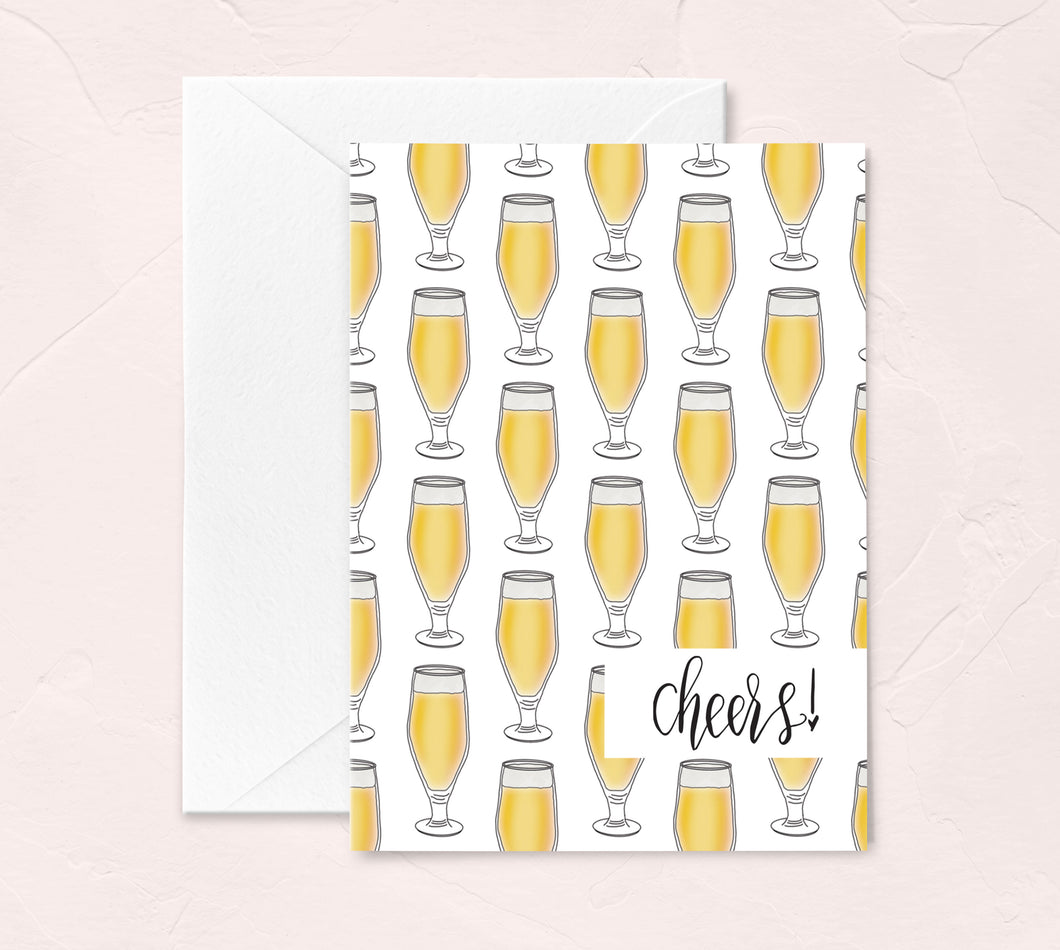 cheers greeting card for beer lovers by fioribelle