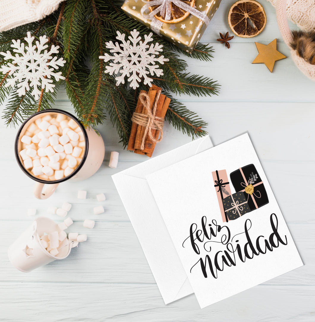 hygge christmas greeting card in spanish by fioribelle