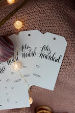 Load image into Gallery viewer, modern calligraphy feliz navidad gift tags by fioribelle