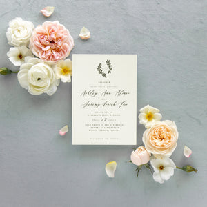 elegant wedding invitations for winter weddings by fioribelle