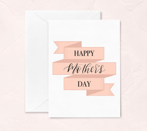 blush happy mother's day banner greeting card by Fioribelle