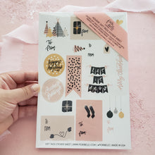 Load image into Gallery viewer, modern christmas sticker gift tags for git wrapping by fioribelle