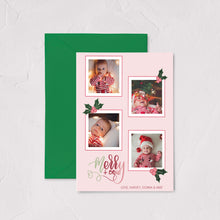 Load image into Gallery viewer, modern family holiday cards with photos by fioribelle