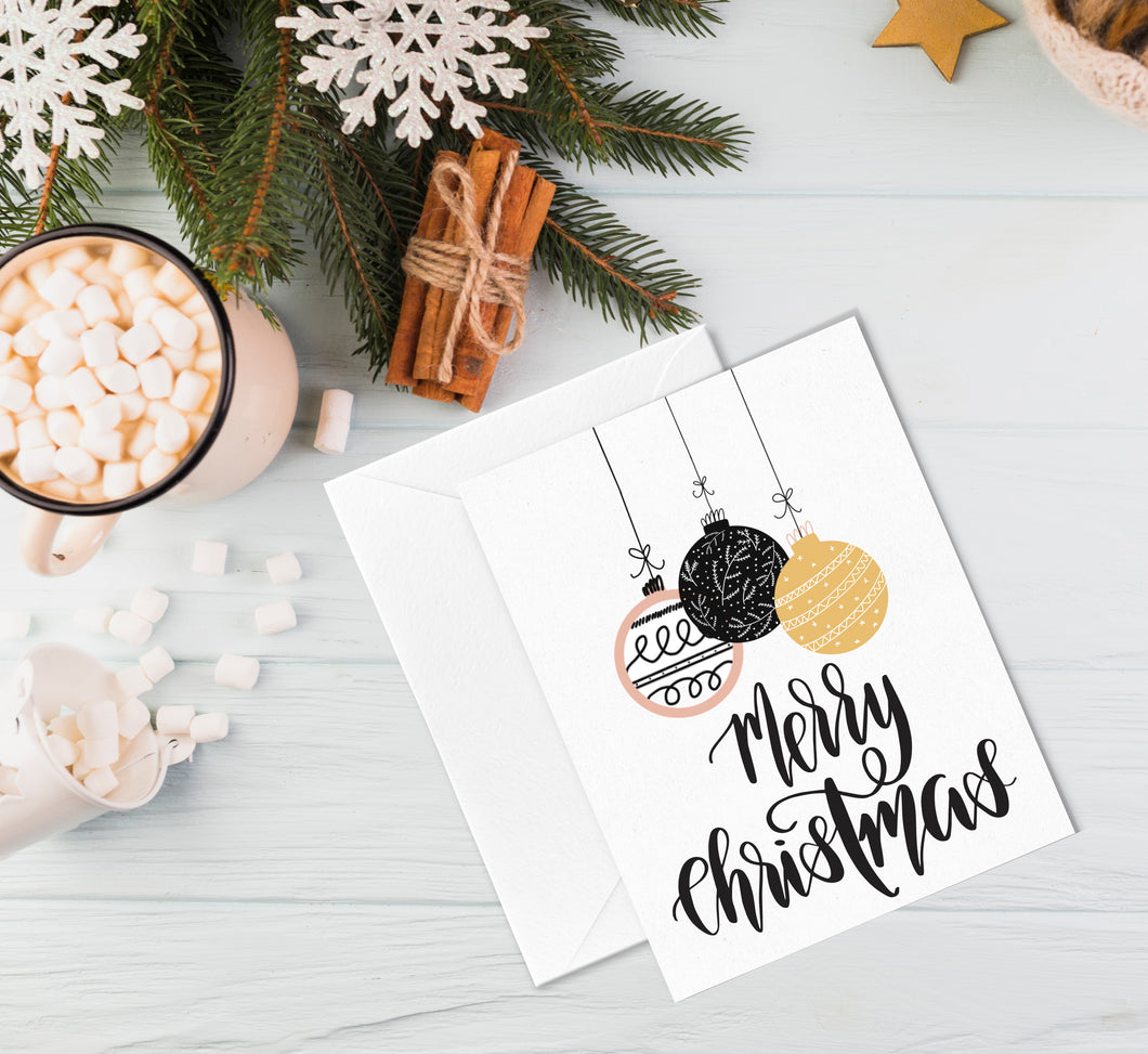 modern merry christmas greeting card by fioribelle