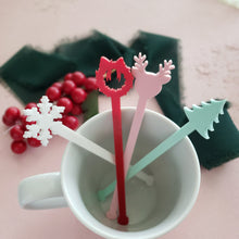 Load image into Gallery viewer, pink and mint chirstmas swizzle sticks