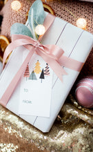Load image into Gallery viewer, blush and feminine set of christmas gift tags by fioribelle