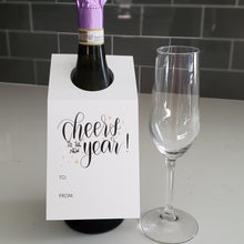 Load image into Gallery viewer, happy new year wine bottle gift tag by fioribelle
