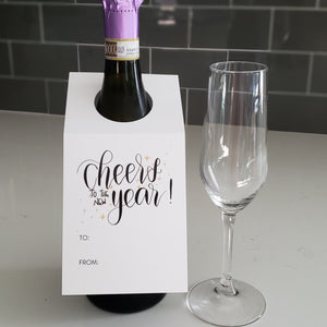 happy new year wine bottle gift tag by fioribelle