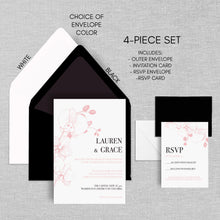 Load image into Gallery viewer, Black and white wedding invitations by fioribelle