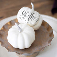 Load image into Gallery viewer, white pumpkin thanksgiving home decor by fioribelle