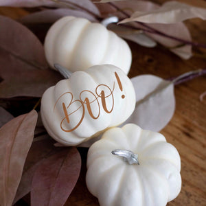 cute Halloween white pumpkin décor by fioribelle 