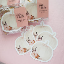 Load image into Gallery viewer, pumpkin paper die cuts for place cards by fioribelle
