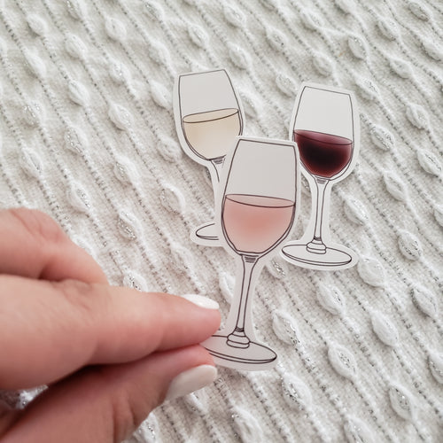 wine glasses sticker pack by fioribelle