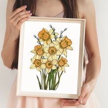Load image into Gallery viewer, spring home decor - yellow daffodils art print by fioribelle